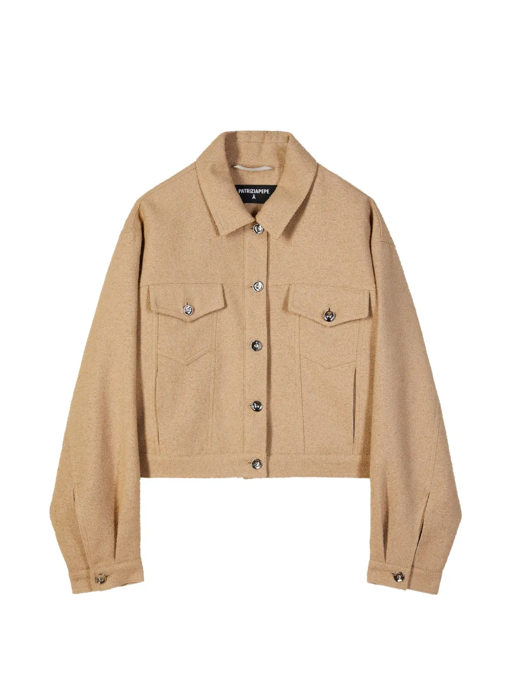 Patrizia Pepe button-down cropped jacket Beige
