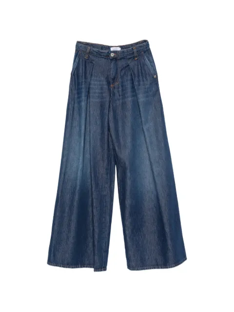 PLEASE pleated wide-leg jeans