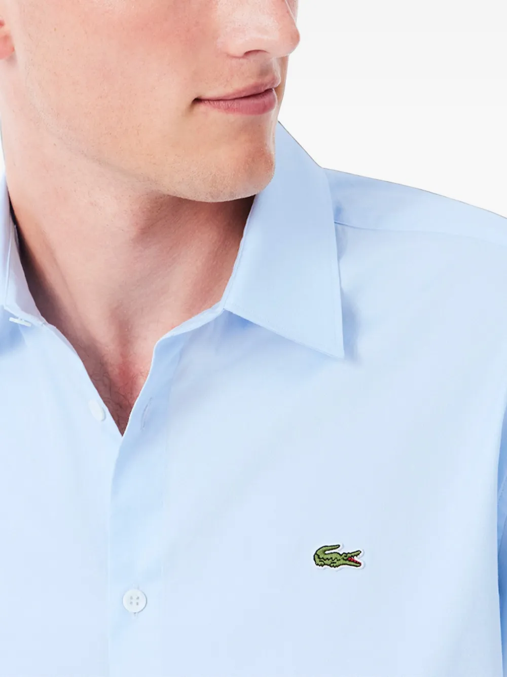 Lacoste regular-fit pinpoint shirt - Blu