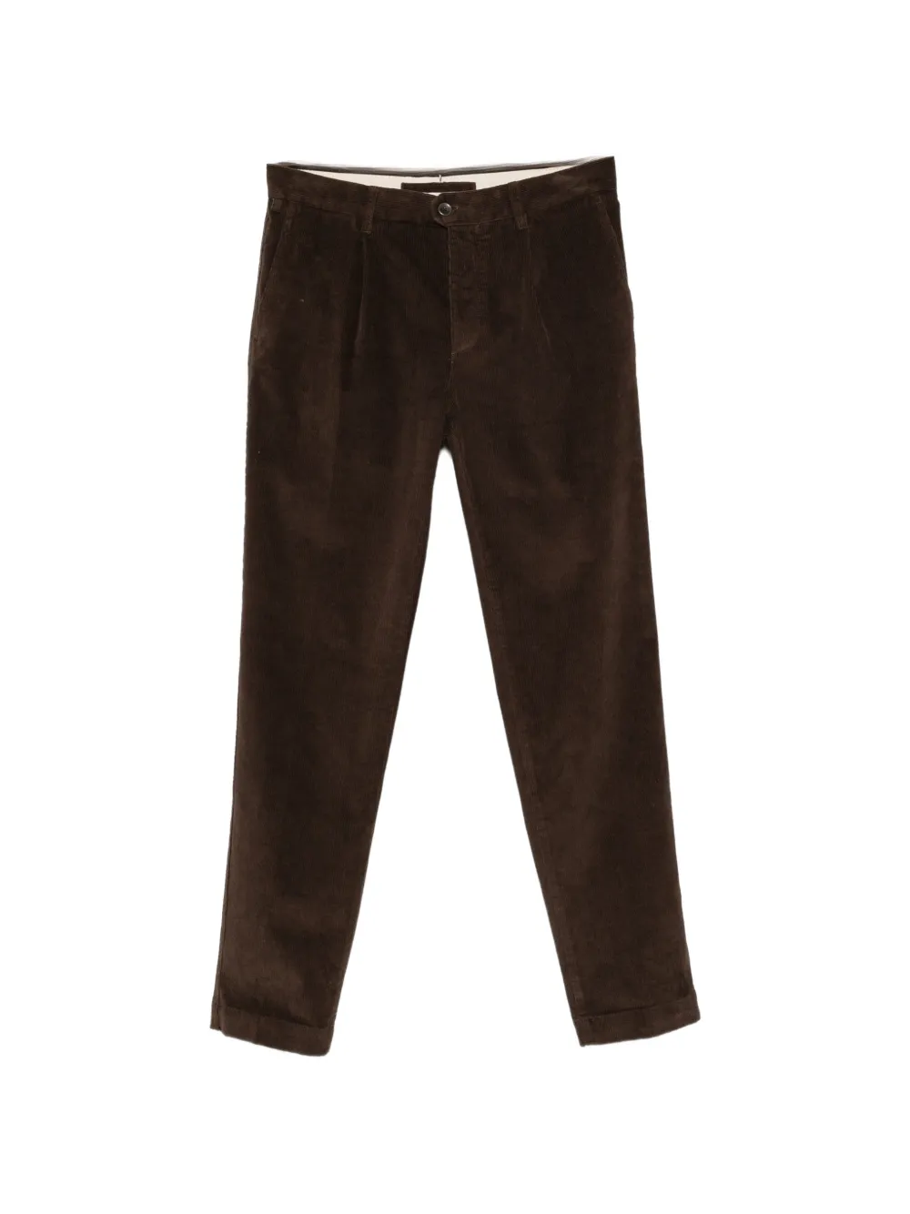 Incotex pleated corduroy trousers Bruin
