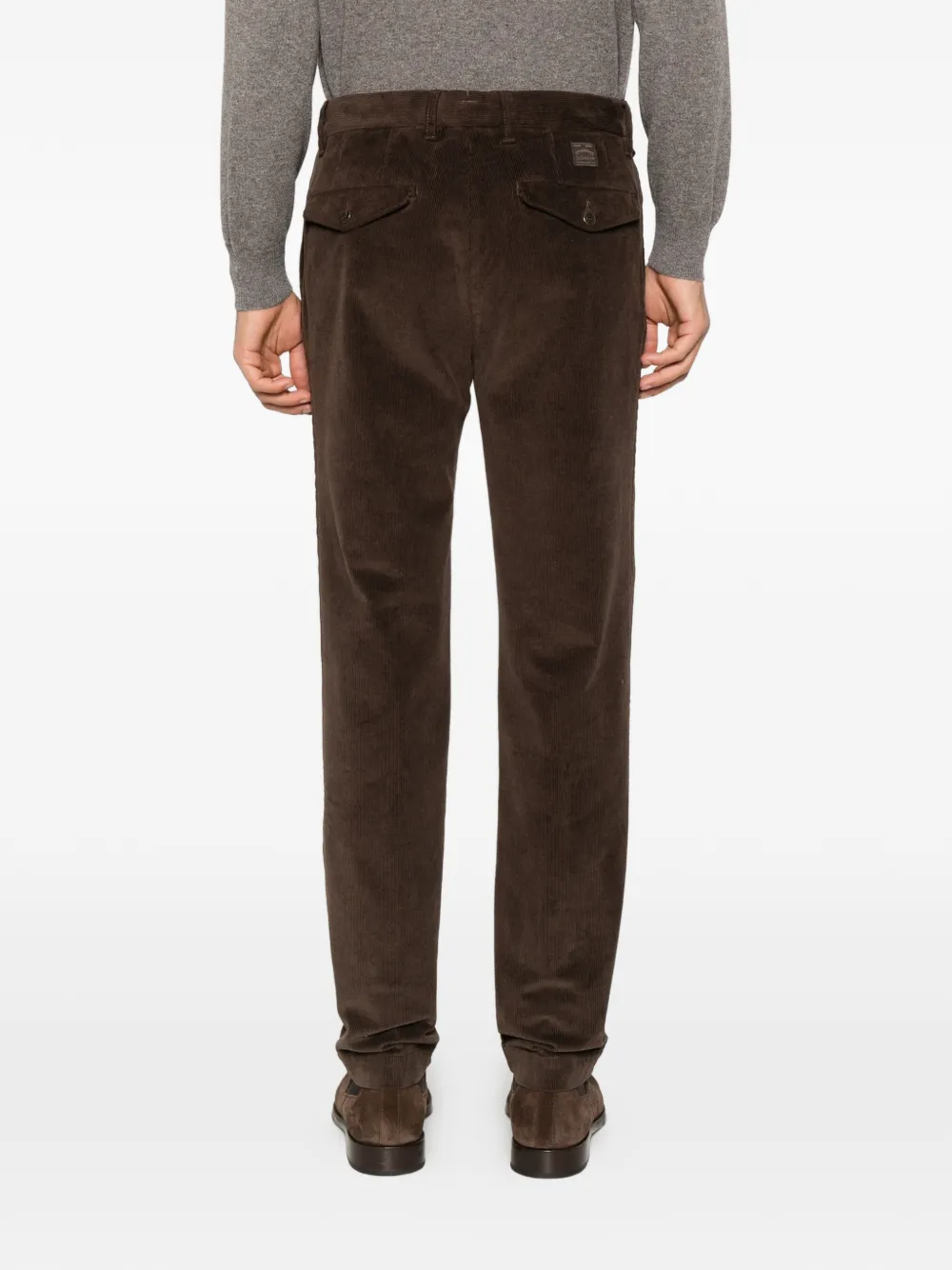 Incotex pleated corduroy trousers Bruin