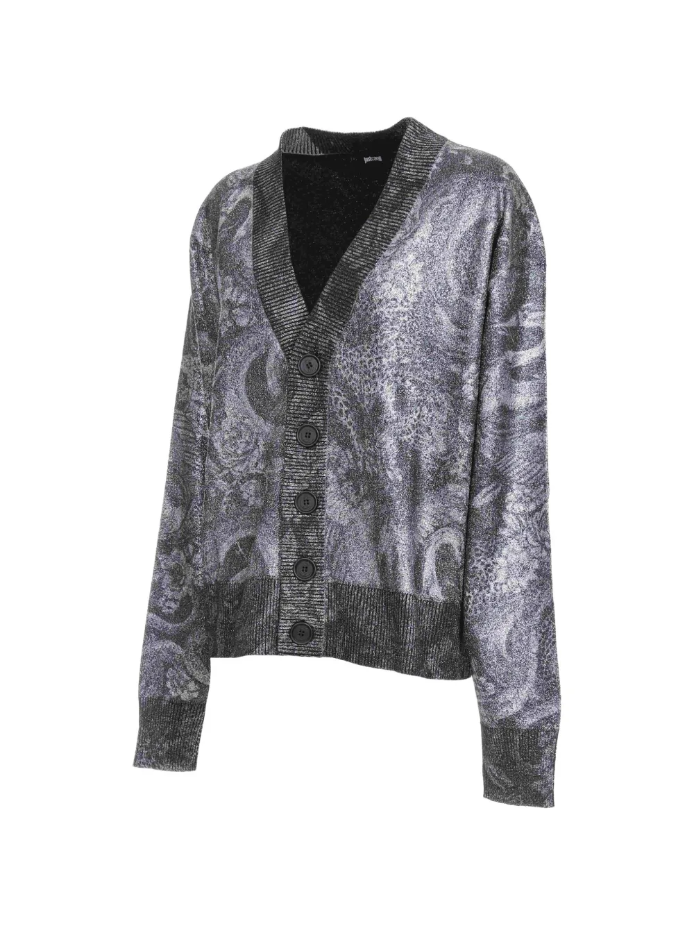 Just Cavalli Vest met bloemenpatroon Grijs