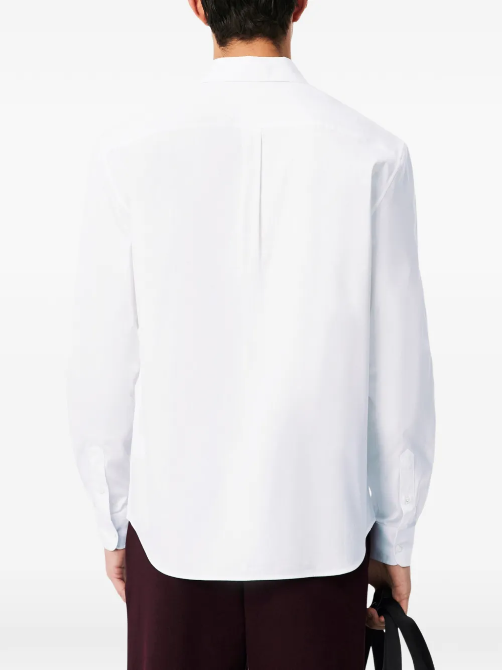 Lacoste regular-fit pinpoint shirt Wit