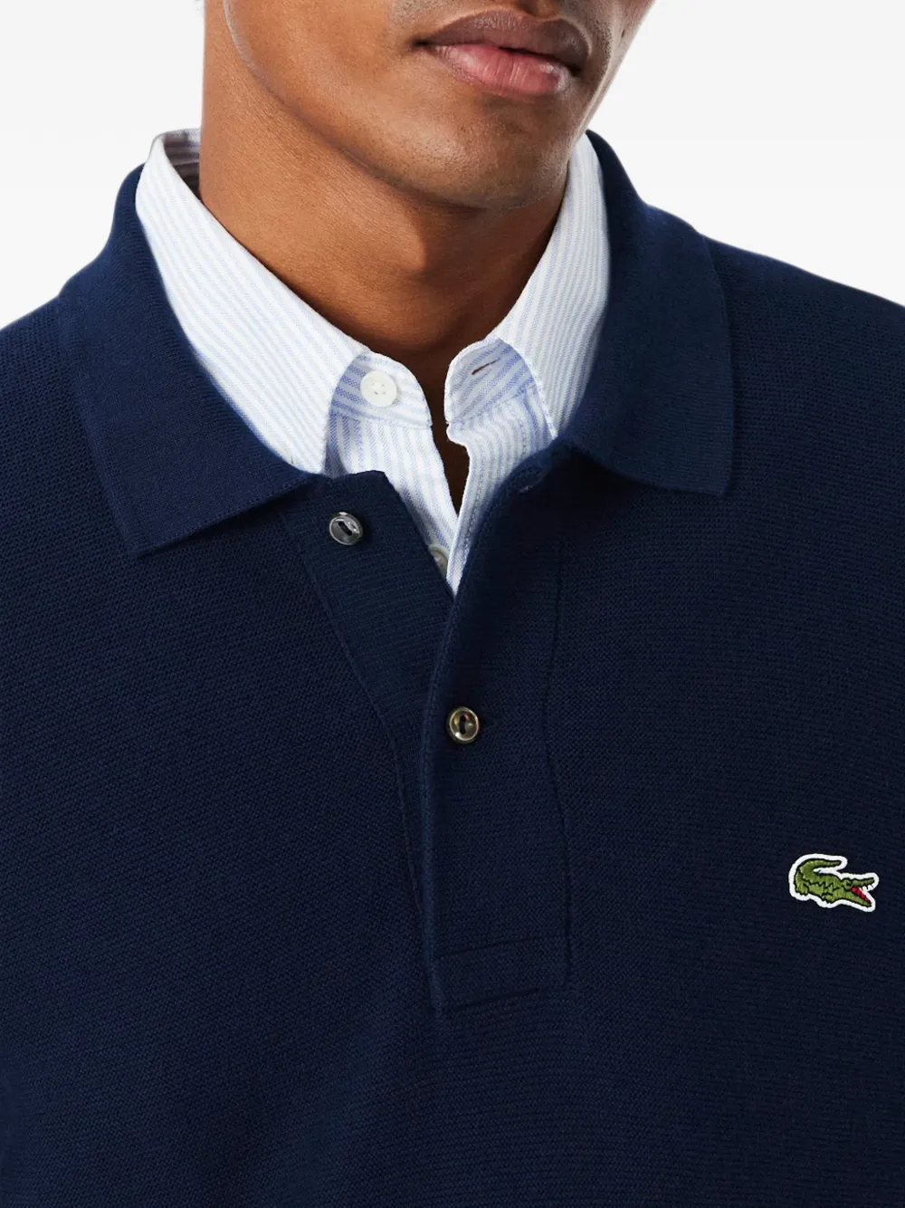 Lacoste Poloshirt met logopatch Blauw