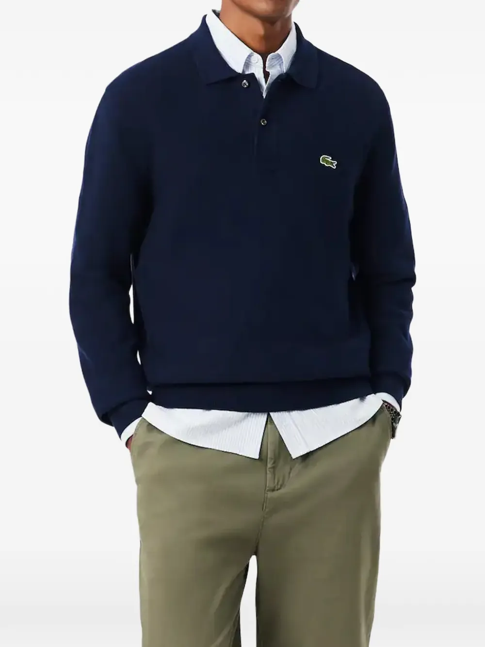Lacoste Poloshirt met logopatch Blauw