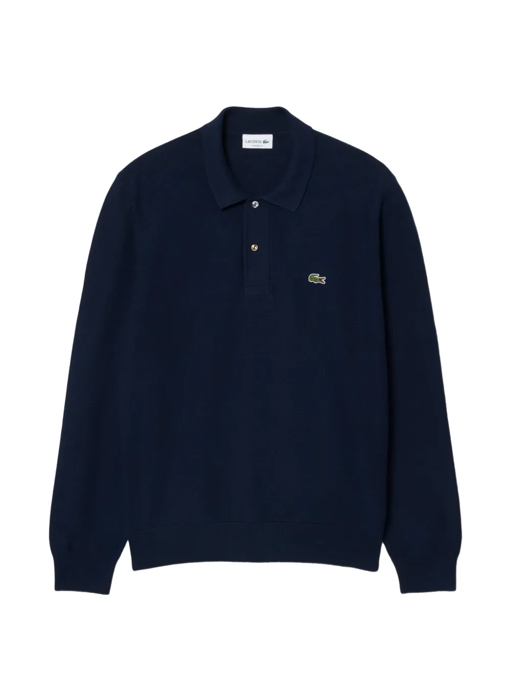 Lacoste classic-fit long-sleeved knitted polo shirt - Blu
