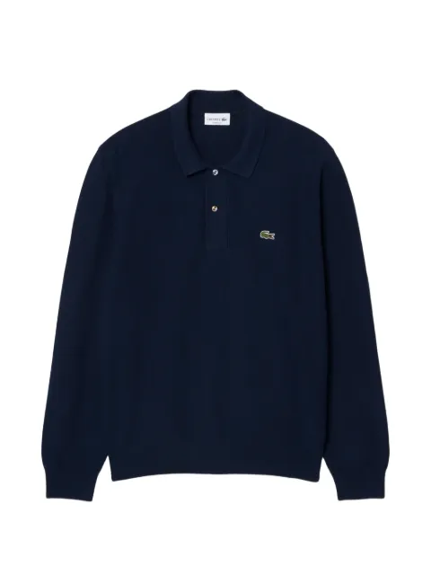Lacoste classic-fit long-sleeved knitted polo shirt