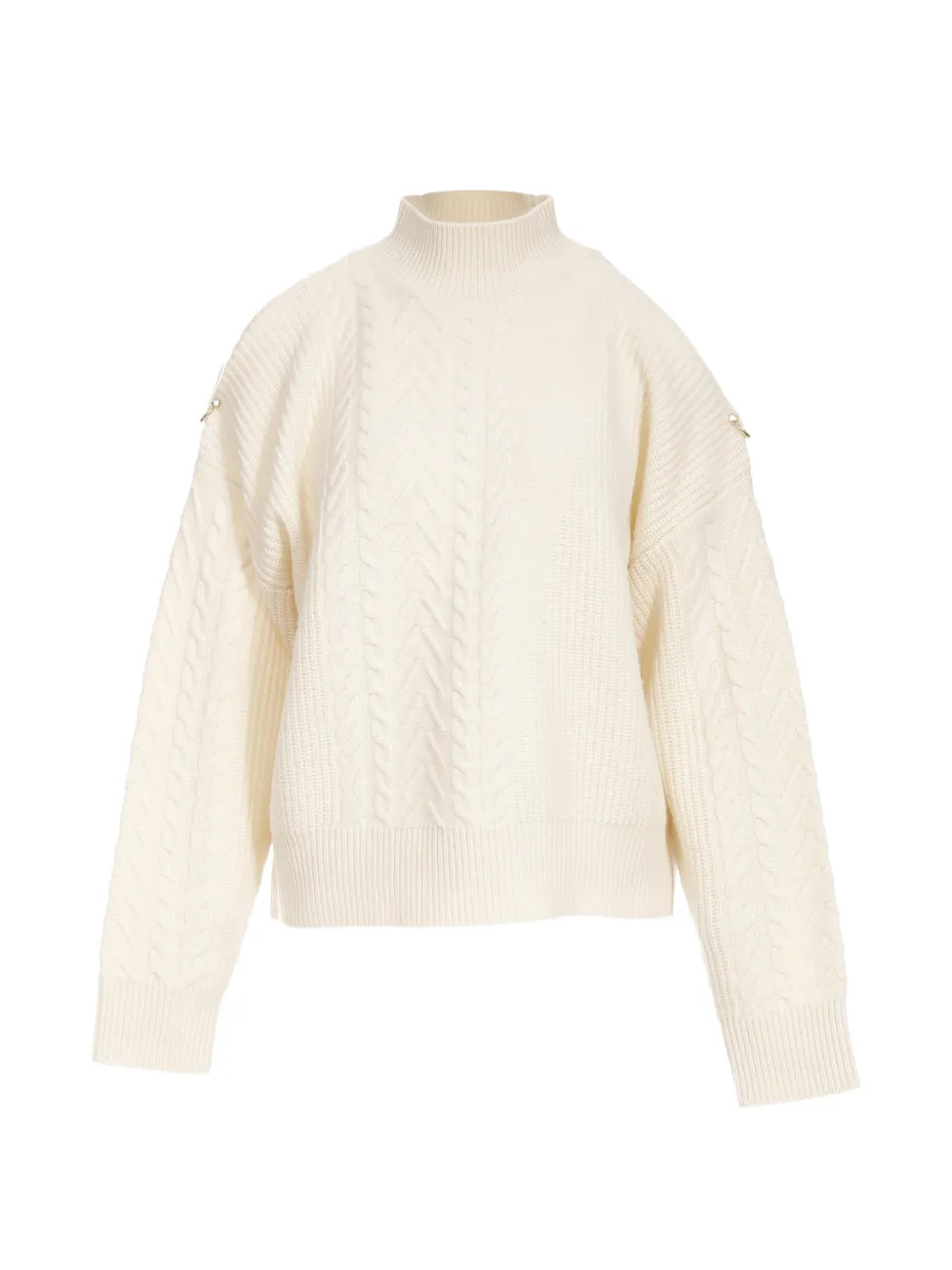 Just Cavalli cable-knit sweater - Blanc Just Cavalli cable-knit sweater - Blanc