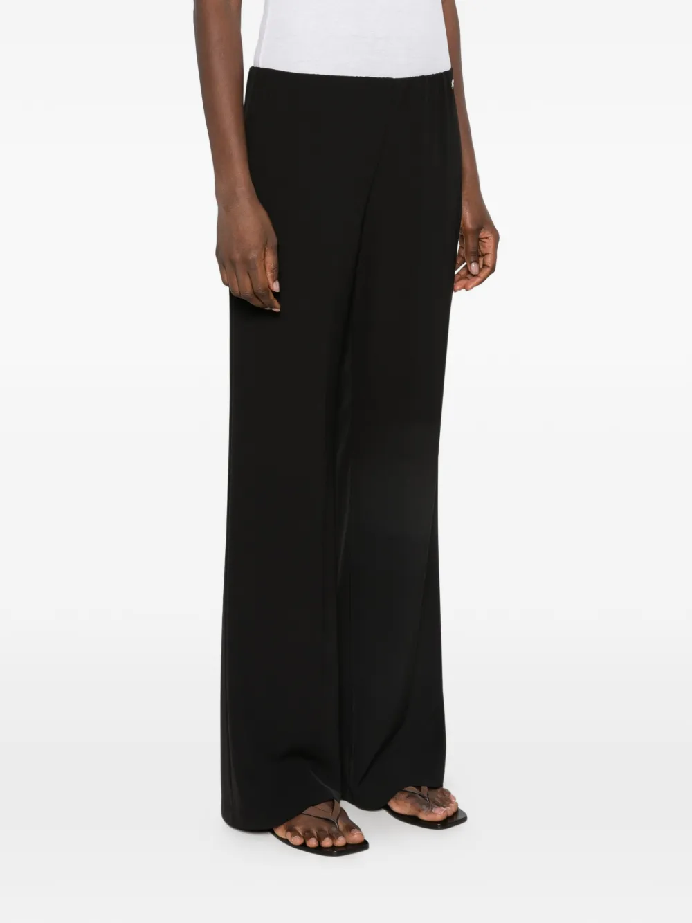 PLEASE Broek met elastische taille Zwart