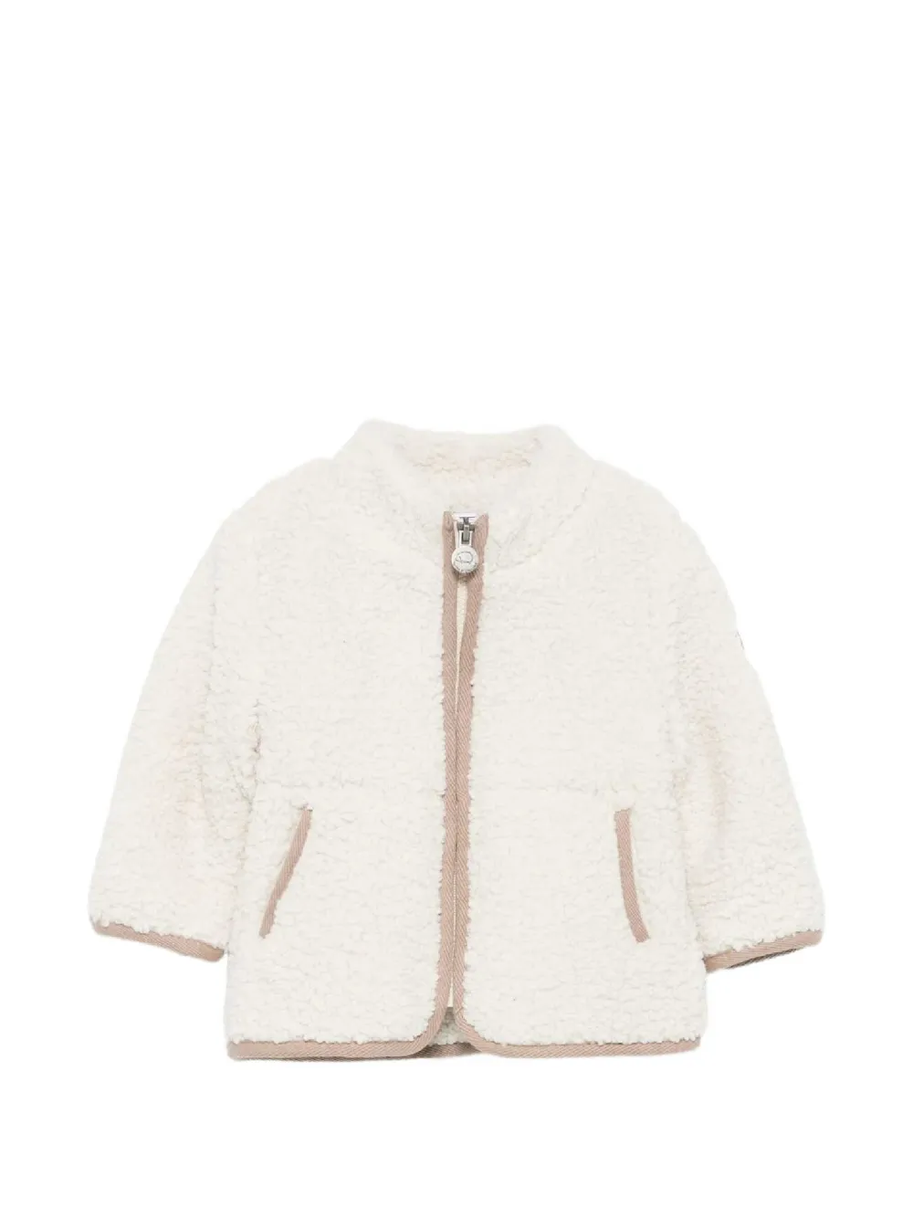 Tartine Et Chocolat fleece-texture zip-up jacket - Nude