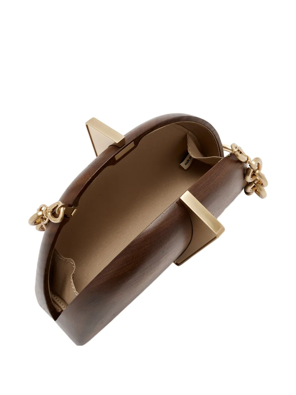 Cult Gaia Laguna clutch met schakelketting Bruin