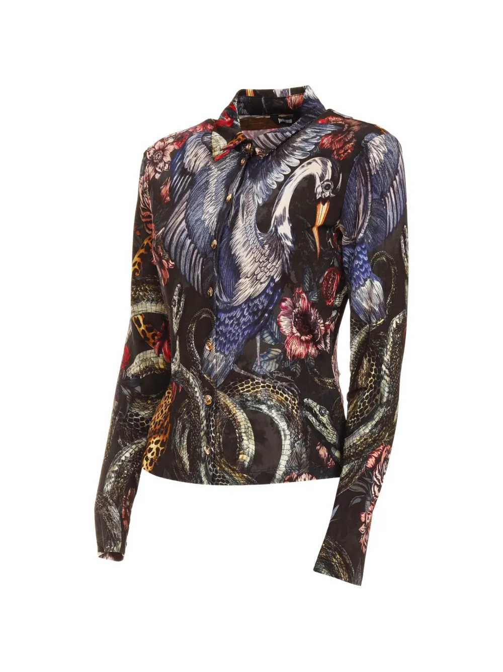 Just Cavalli Overhemd met grafische print Zwart