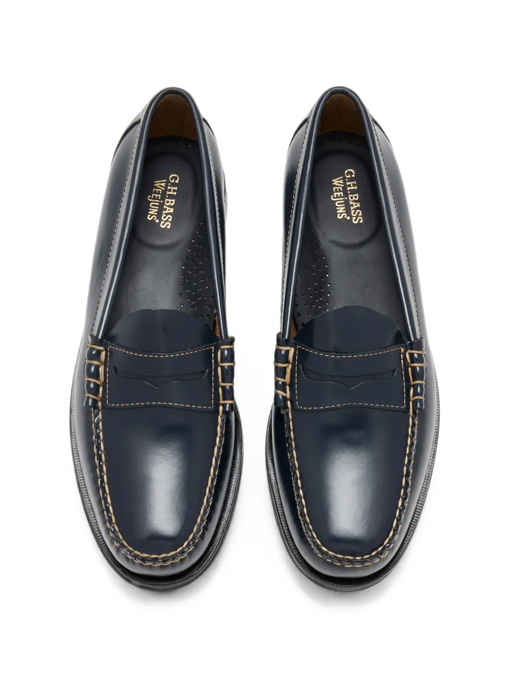 G.H.Bass Weejun Heritage Larson contrast-stitch Loafers | Blue