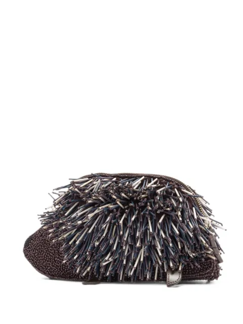 STAUD Porcupine beaded clutch bag