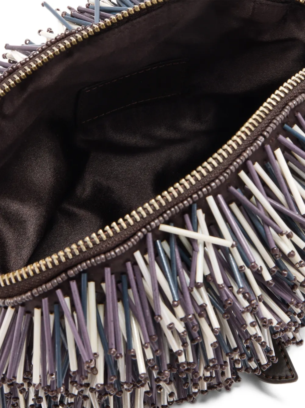 STAUD Porcupine beaded clutch bag Zwart