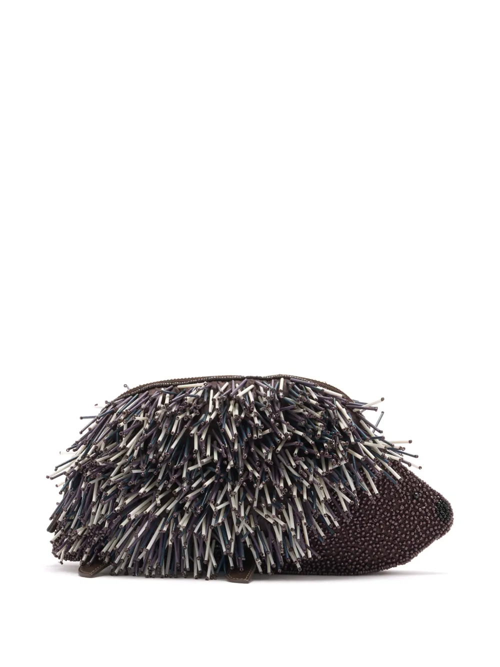 STAUD Porcupine beaded clutch bag Zwart