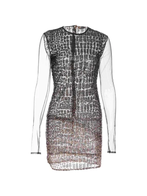 Just Cavalli sequin-embellished animal-pattern mini dress