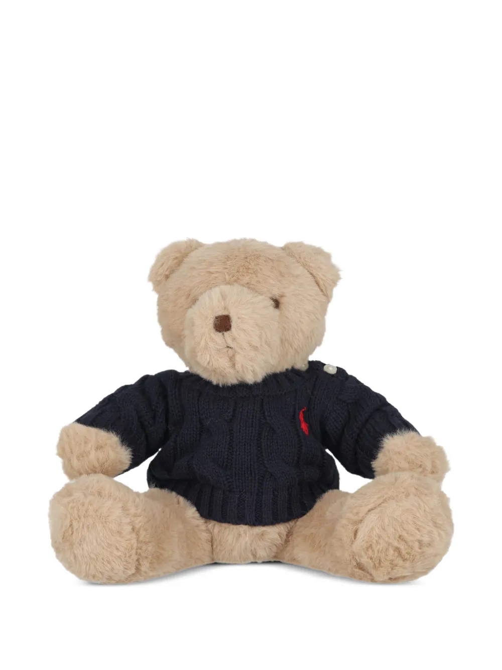 POLO RALPH LAUREN KIDS Kleiner Polo Bear Pullover mit Zopfmuster - Nude