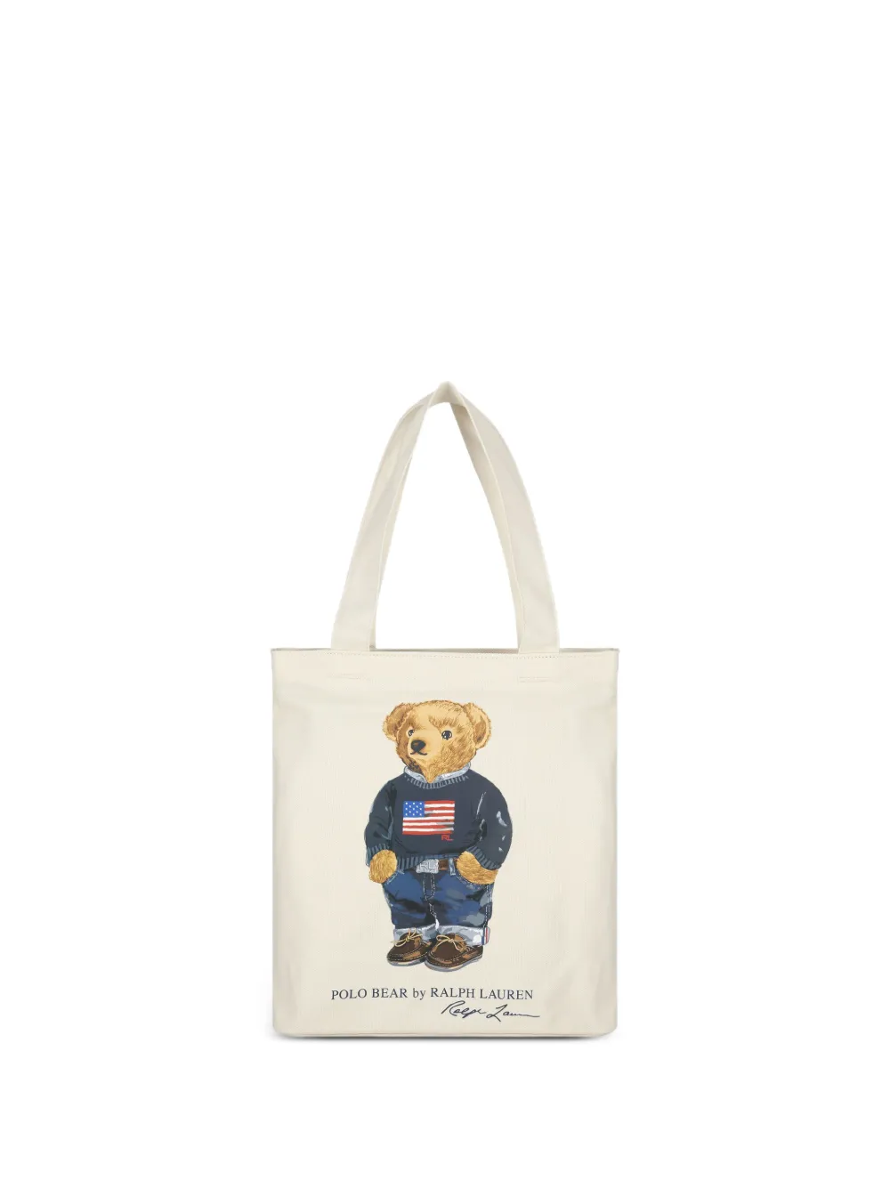 POLO RALPH LAUREN KIDS Polo Bear Tote Bag aus Canvas - Nude