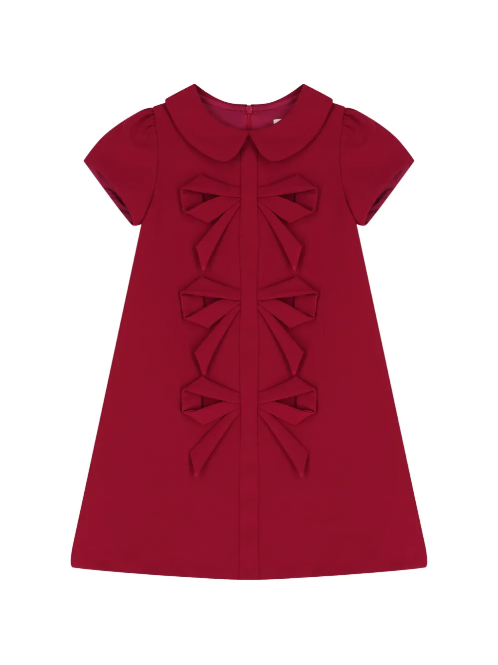 Patachou bow-embellished A-line dress - Rouge Patachou bow-embellished A-line dress - Rouge