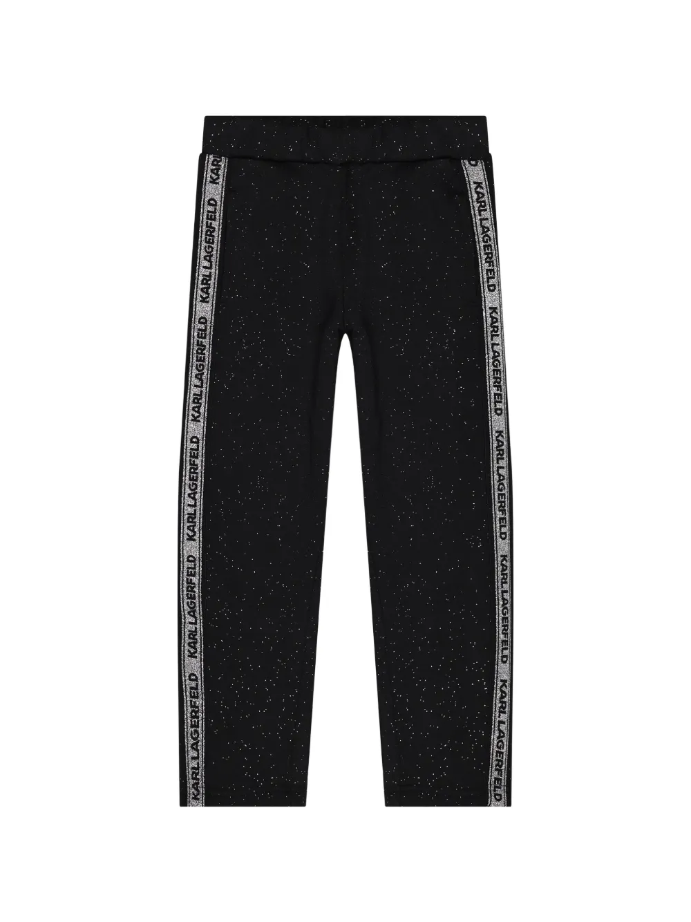 Karl Lagerfeld Kids Pantaloni con banda logo - Nero