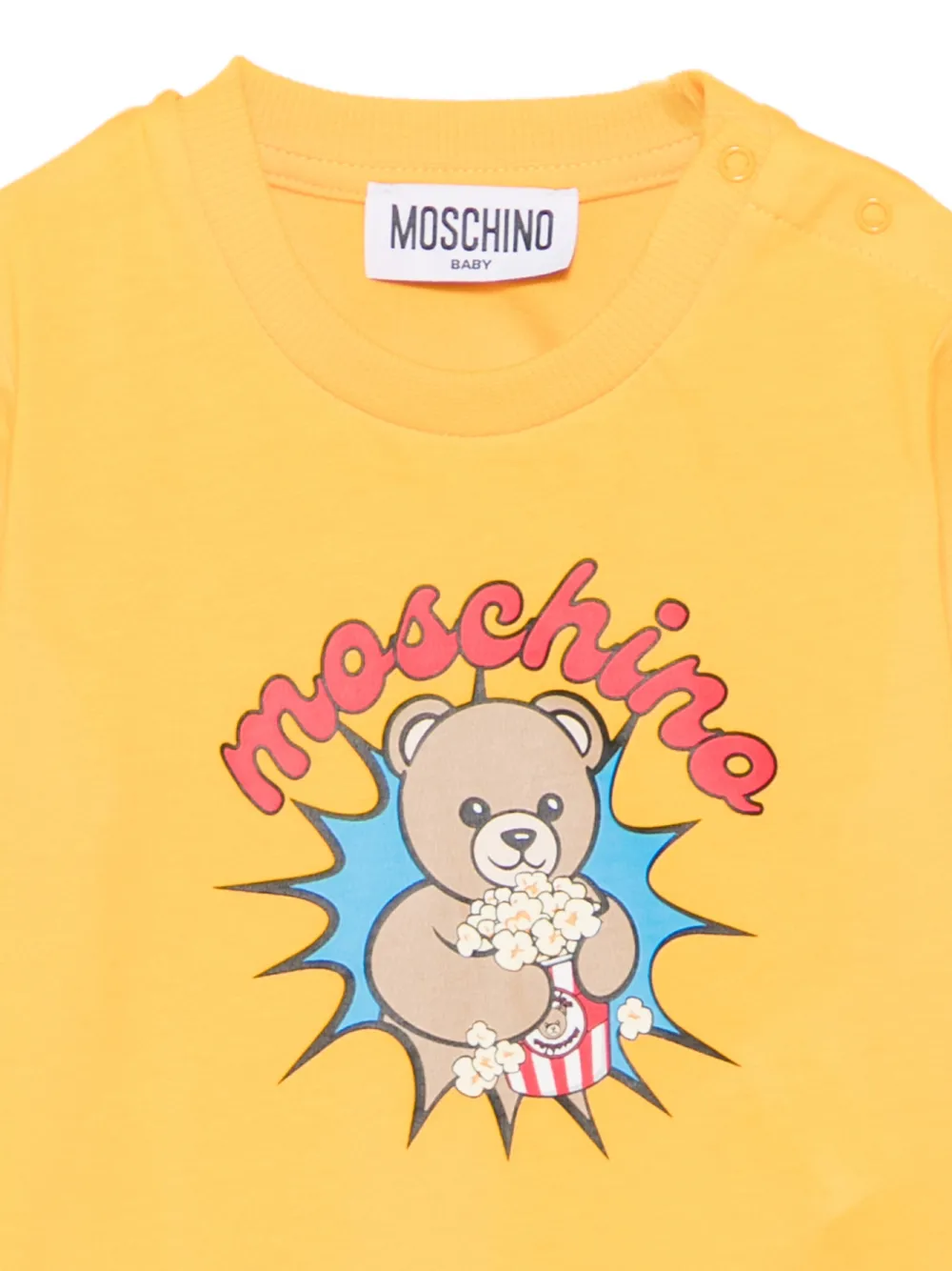 Moschino Kids T-shirt met print Geel
