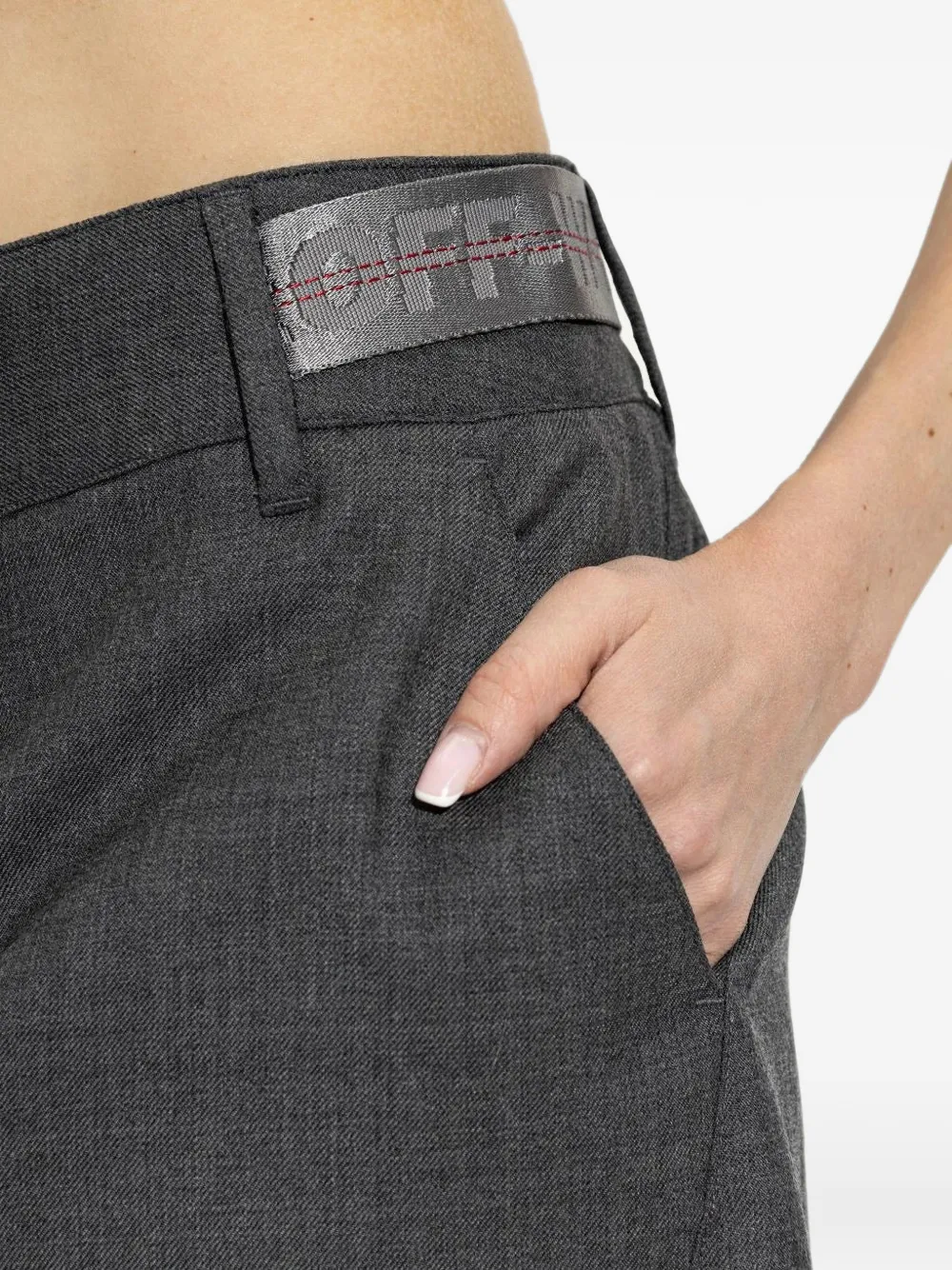 Off-White Mini-rok van lichte wol Grijs