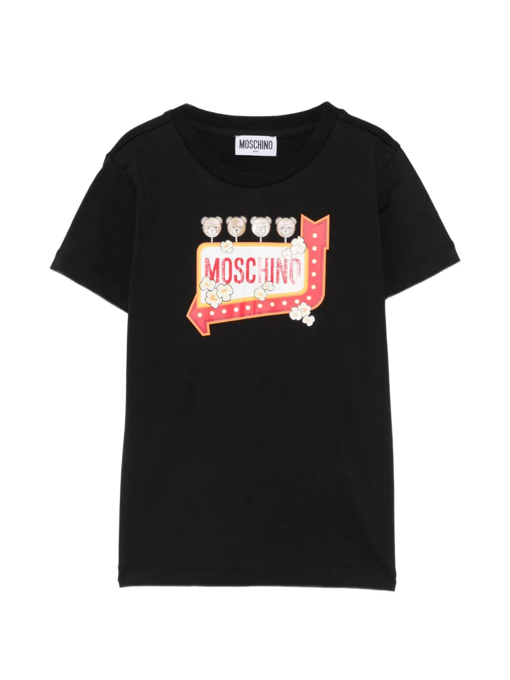 Moschino Kids Teddy Bear graphic-print T-shirt - Nero