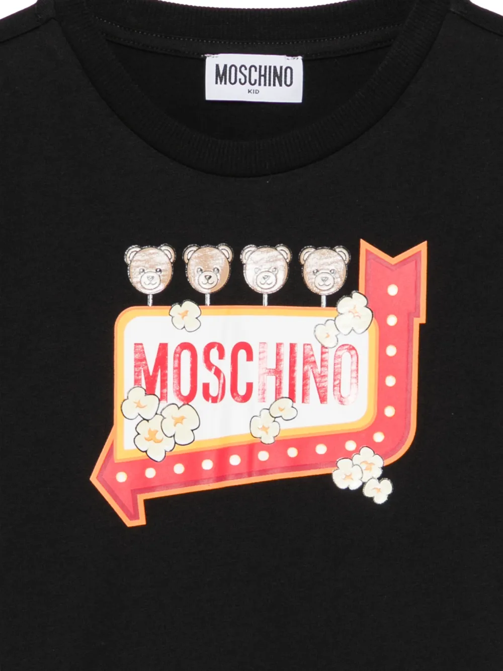 Moschino Kids T-shirt met print Zwart