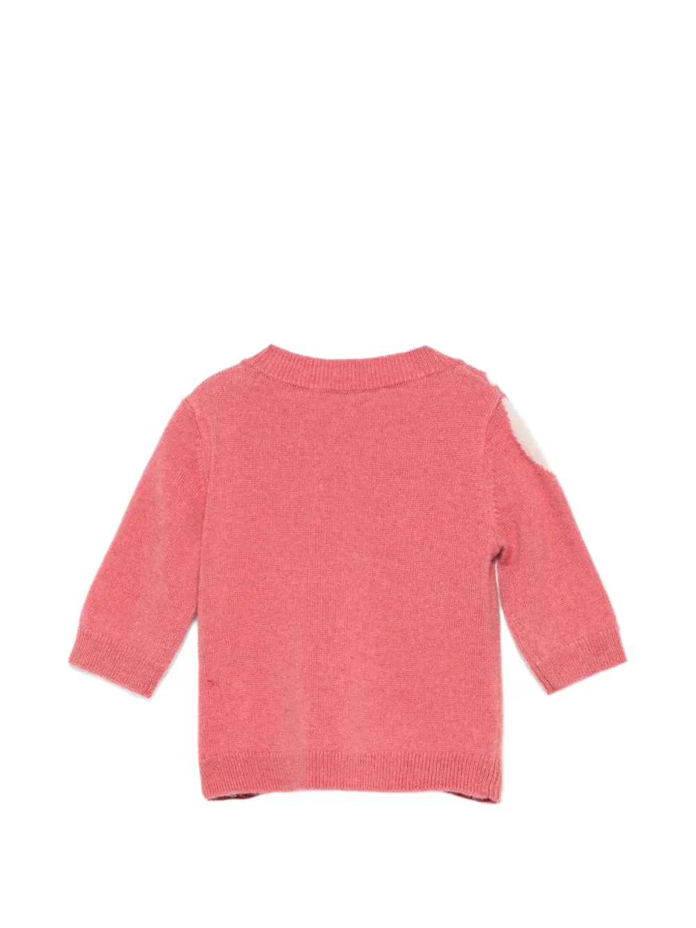 Bonpoint Marilene cherry-intarsia sweater Roze