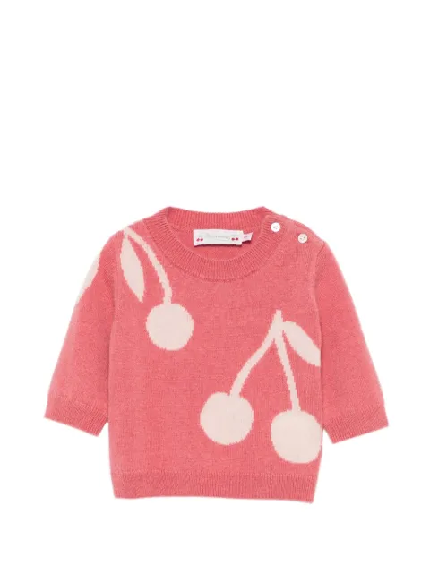 Bonpoint Marilene cherry-intarsia sweater