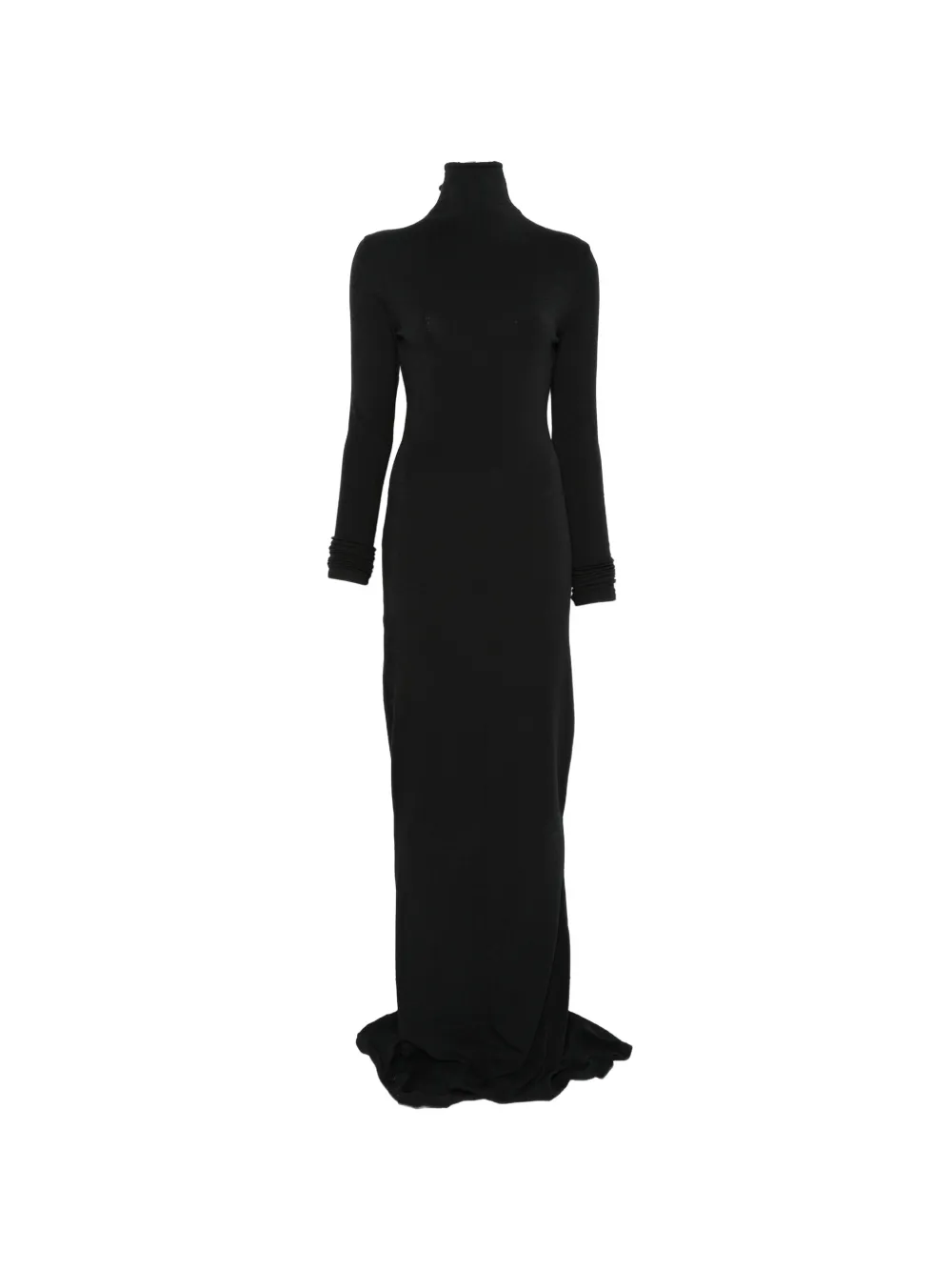 Mugler zip-up high-neck maxi dress - Black