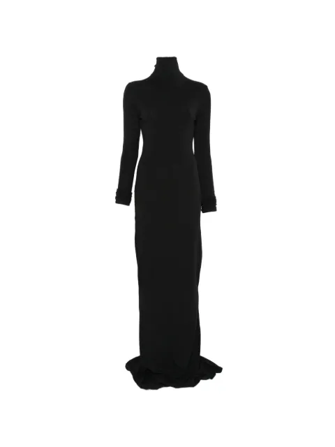 Mugler zip-up high-neck maxi dress