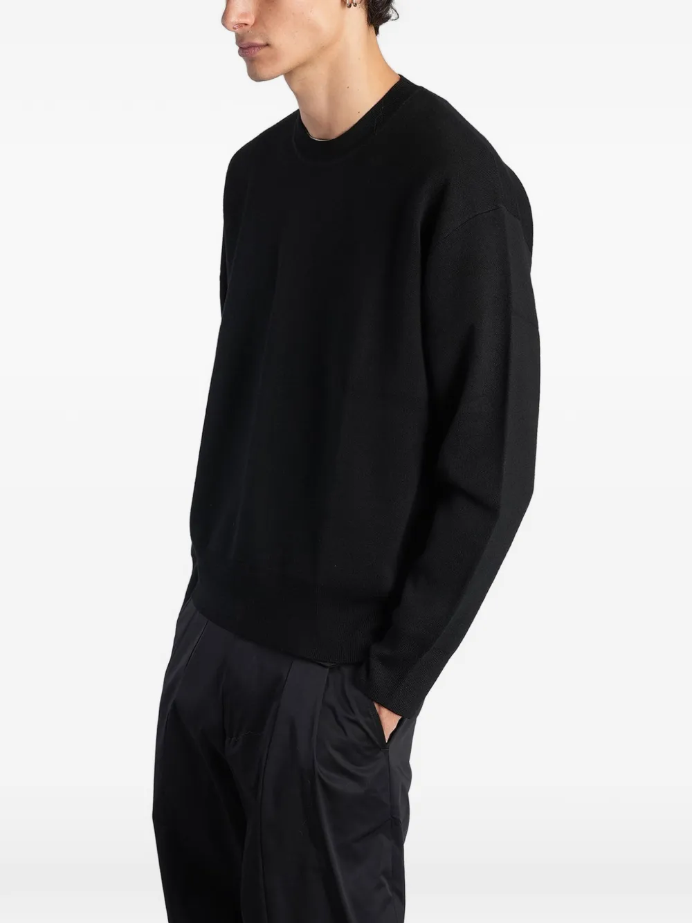 Low Brand crew-neck long-sleeve sweater Zwart