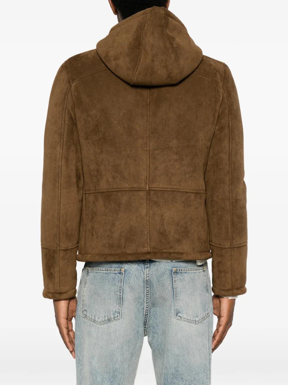 BULLY suede-effect hooded jacket Bruin