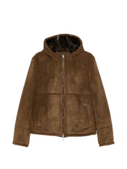 BULLY suede-effect hooded jacket