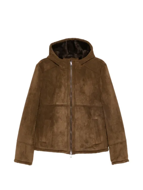 BULLY suede-effect hooded jacket