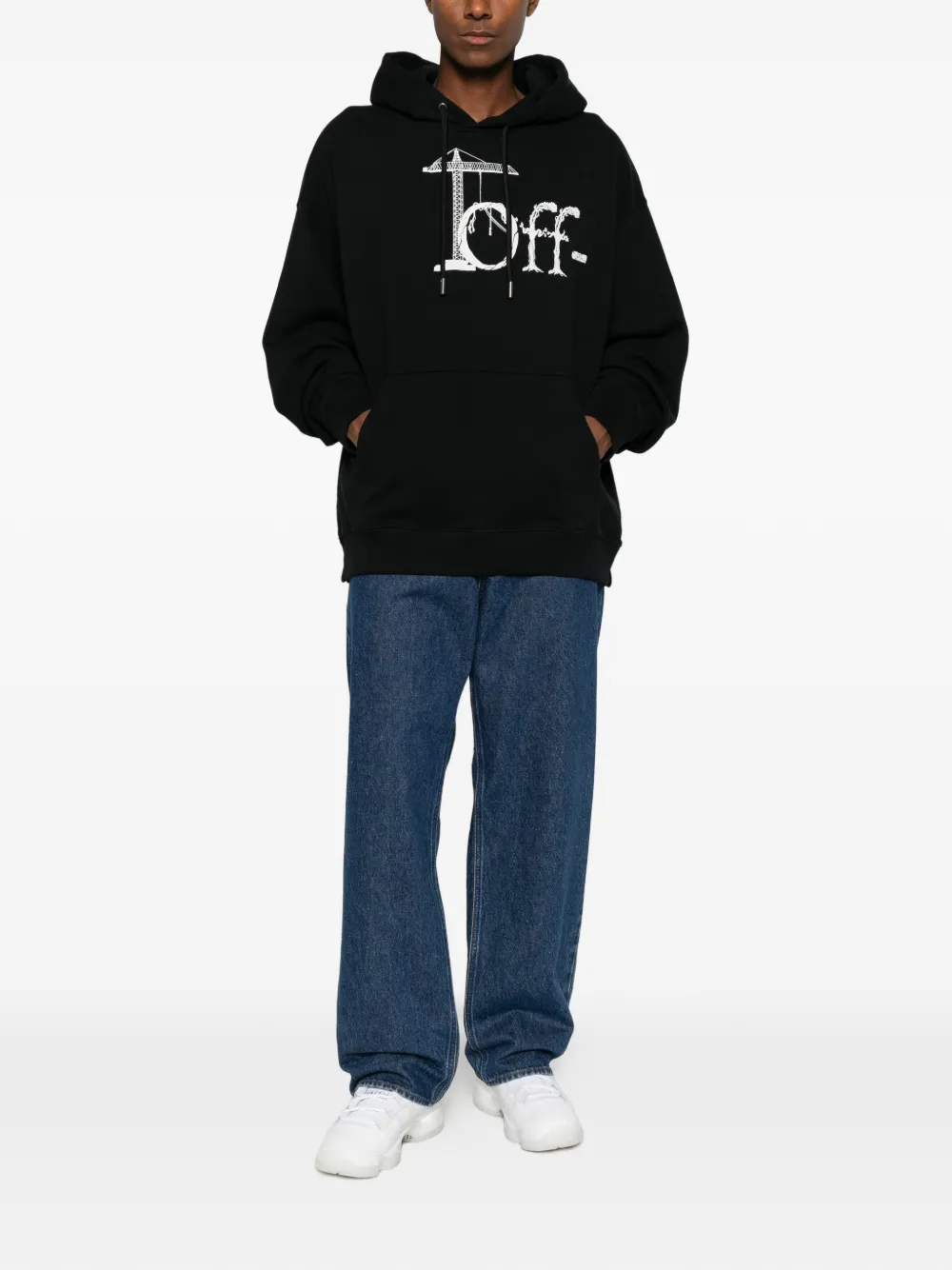 Off-White Shared Logo Skate hoodie Zwart
