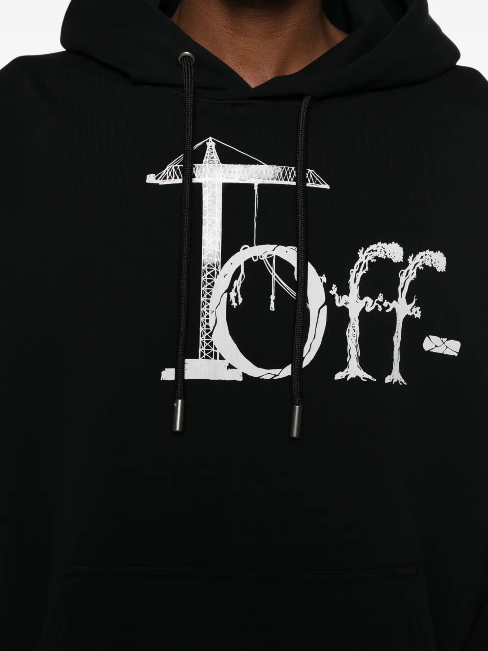 Off-White Shared Logo Skate hoodie Zwart