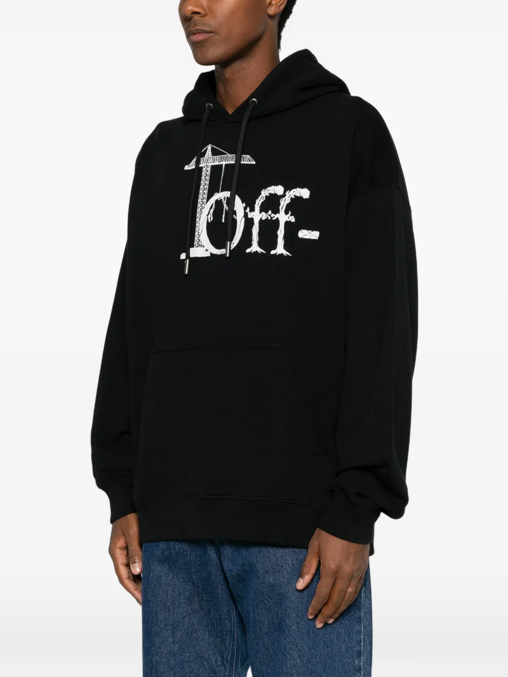 Off-White Shared Logo Skate hoodie Zwart