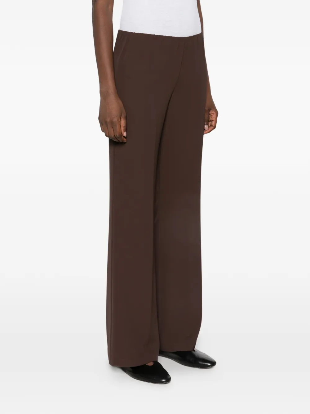 PLEASE Broek met elastische tailleband Bruin