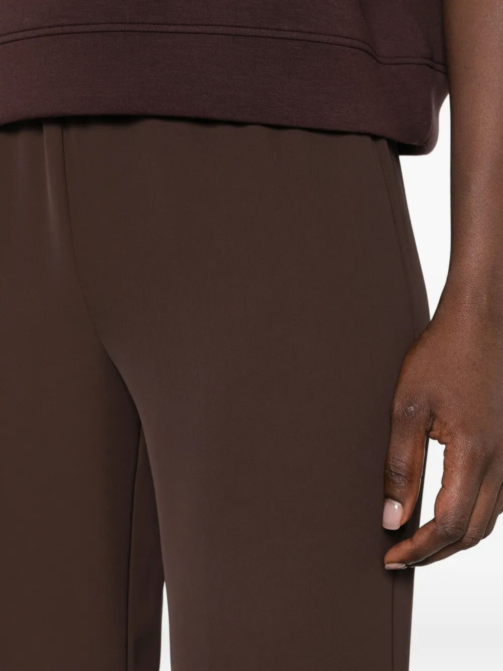 PLEASE Broek met elastische tailleband Bruin