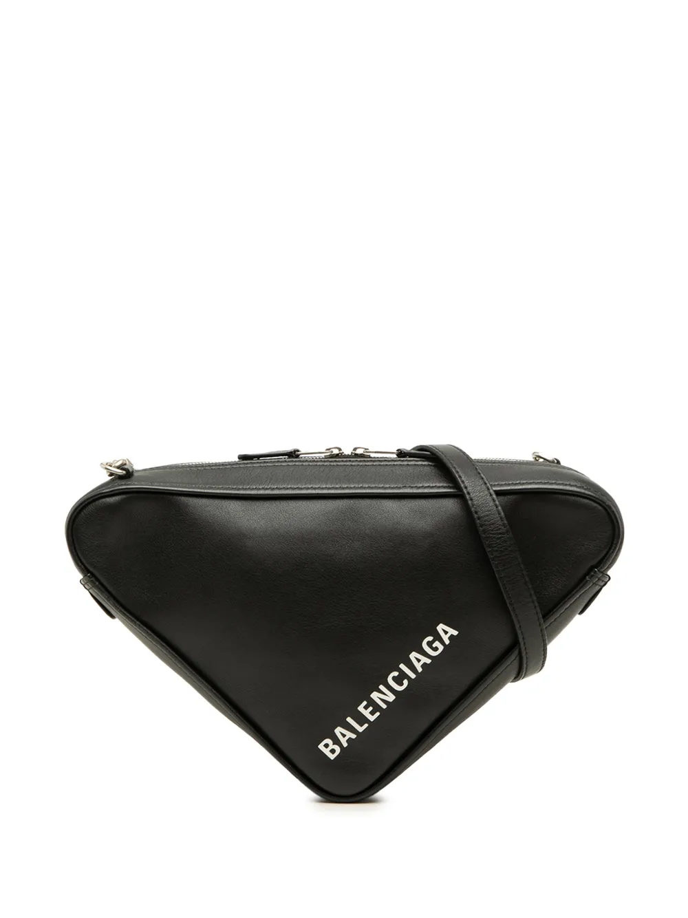 Balenciaga Pre-Owned 2018 Leather Triangle Chain crossbody bag - Schwarz