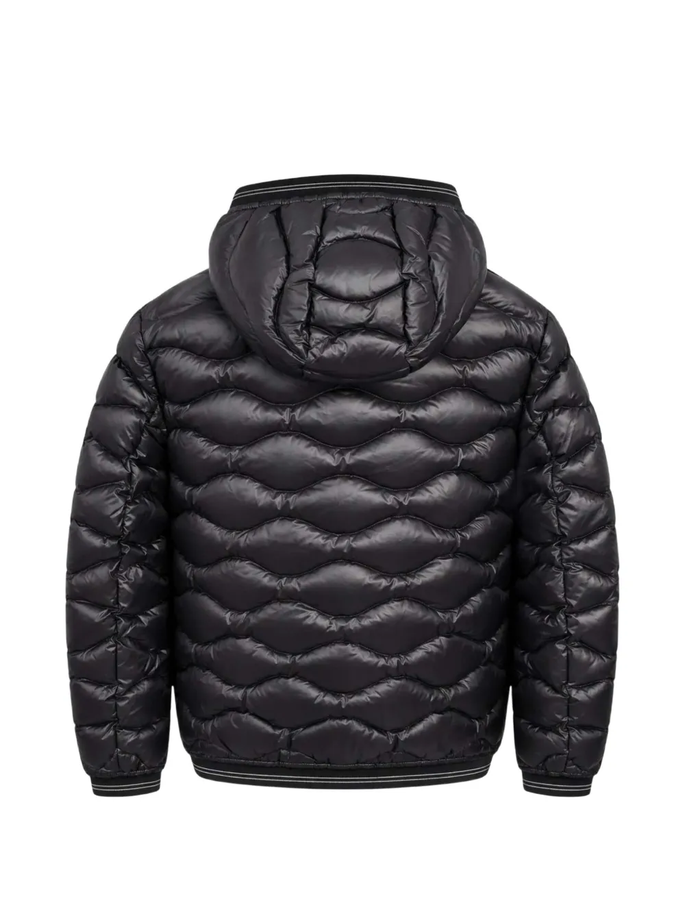 Blauer Brinton quilted hooded jacket Zwart