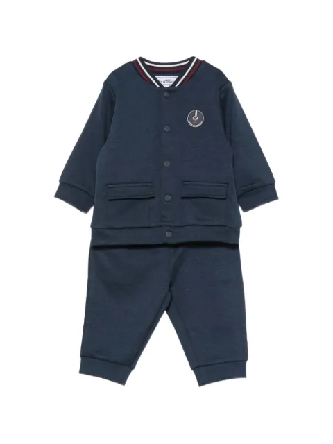 Tartine Et Chocolat logo-patch button-up tracksuit