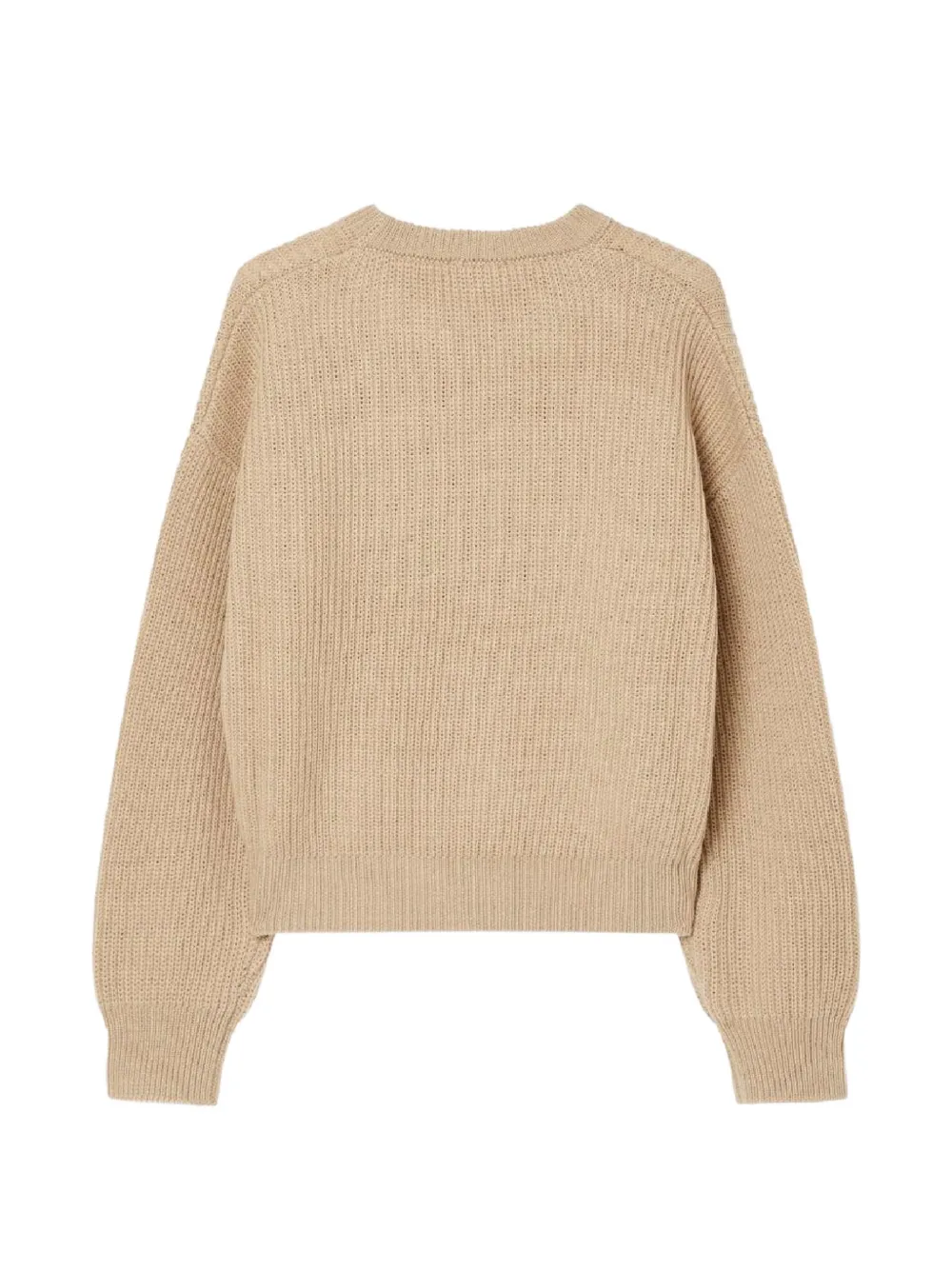 Liu Jo Kids logo-plaque chunky-knit sweater Beige