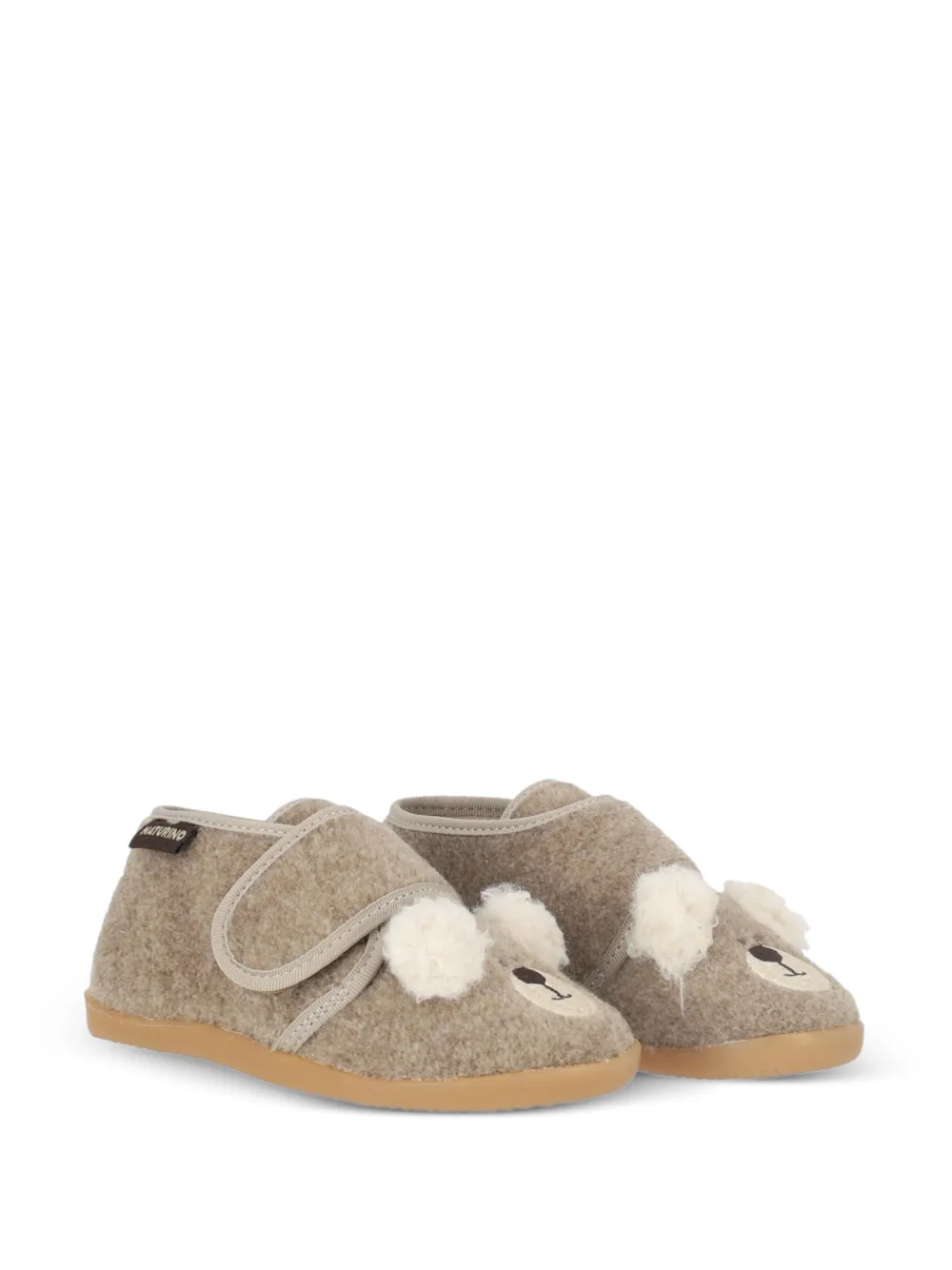 NATURINO Bidaim animal-patch slippers - Toni neutri
