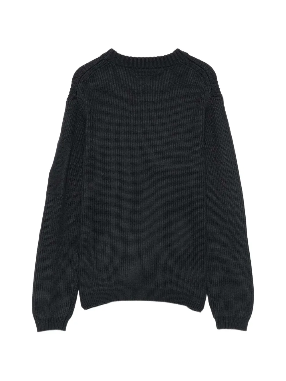 C.P. Company Kids crew-neck ribbed-knit sweater Zwart
