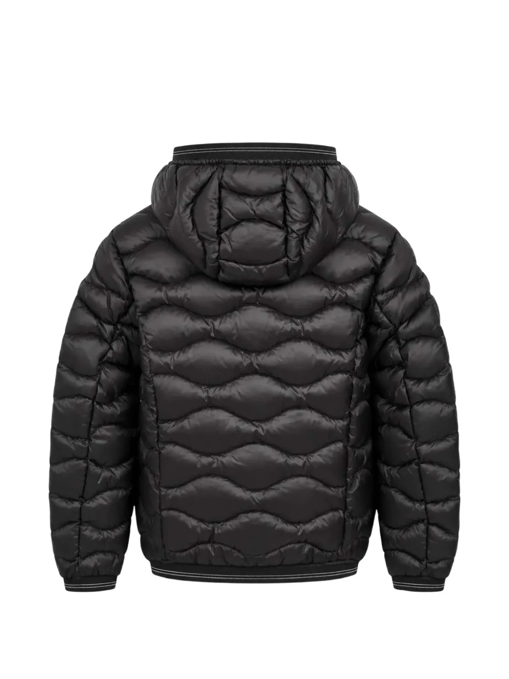 Blauer Lowell quilted hooded coat Zwart