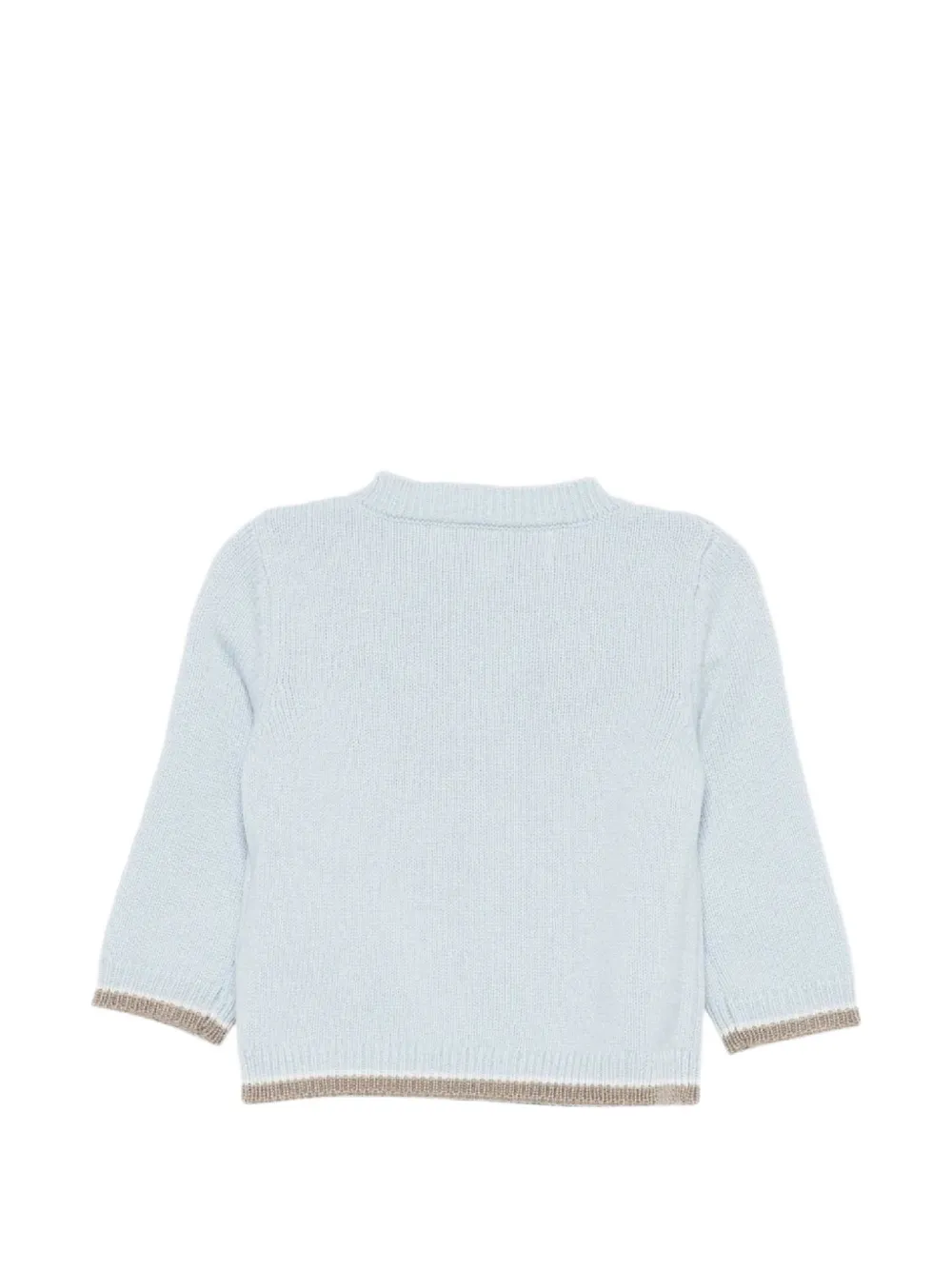 Tartine Et Chocolat intarsia-knit button-fastening sweater Blauw